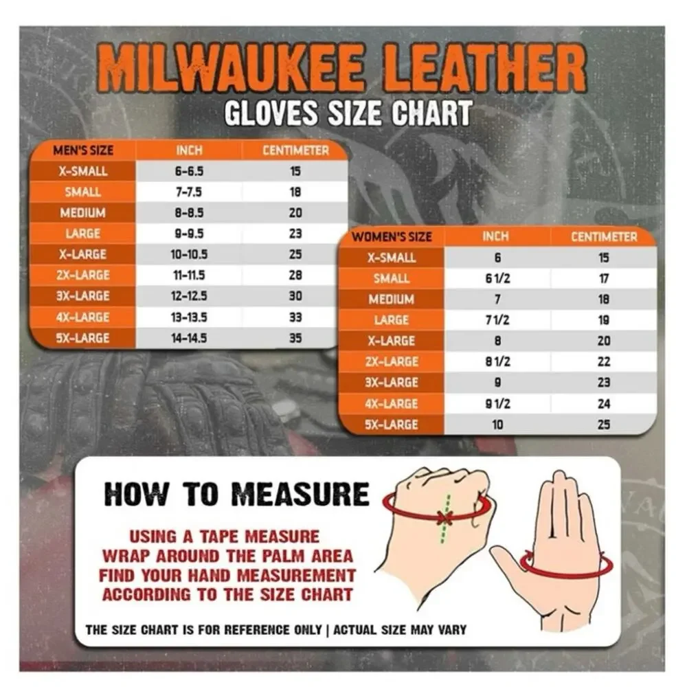 NWT Milwaukee Leather Black Perforated Leather Motorcycle Hand Gloves